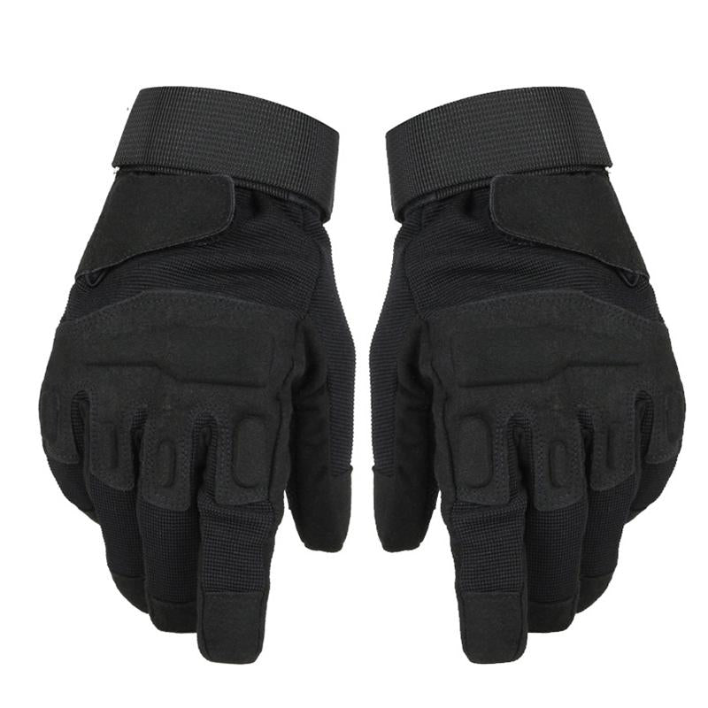 Mens Outdoor Warm Plus Fleece Tactical Non-slip Wear-Resistant Cycling Full Finger Gloves 68399949Y