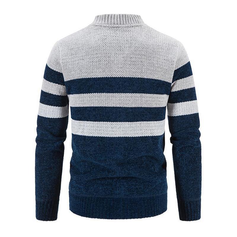 Mens Casual Contrast Stripe Knit Cardigan 29415659M