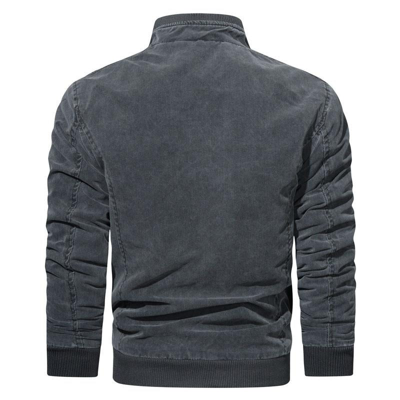 Mens Solid Color Vintage Jacket 49433085Y