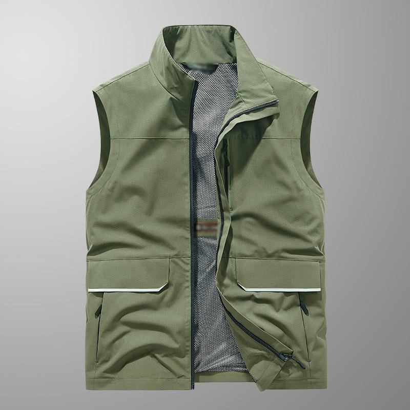 Mens Casual Outdoor Quick-drying Multi-pocket Thin Loose Vest 63889609M