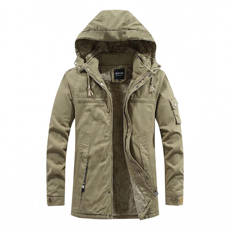 Mens Washed Cotton Padded Jacket Thick Workwear Padded Jacket 24346345X