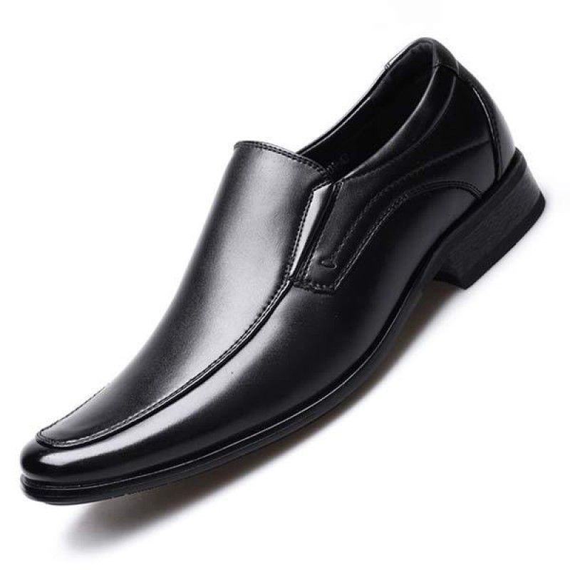 MENS SLIP ON SMALL SQUARE LEATHER SHOES 17995831
