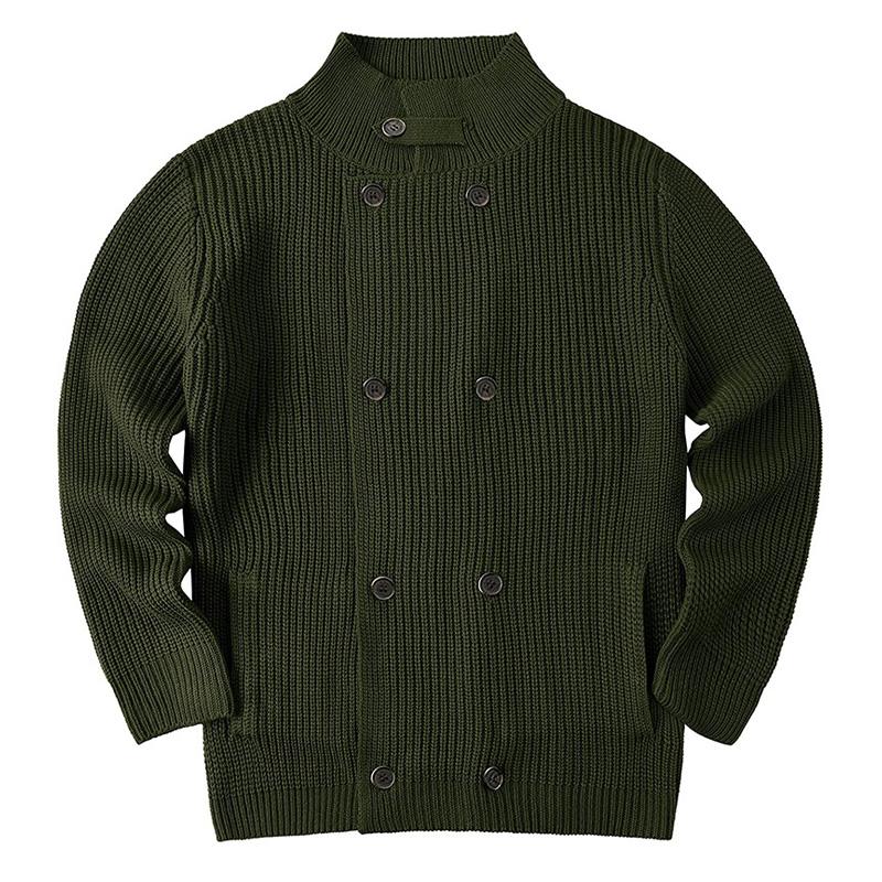 Mens Solid Color Button Knit Jacket 60091809X