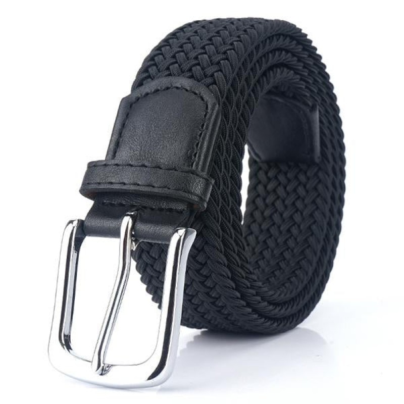 Mens 3.4CM Woven Elastic ELASTIC Belt
