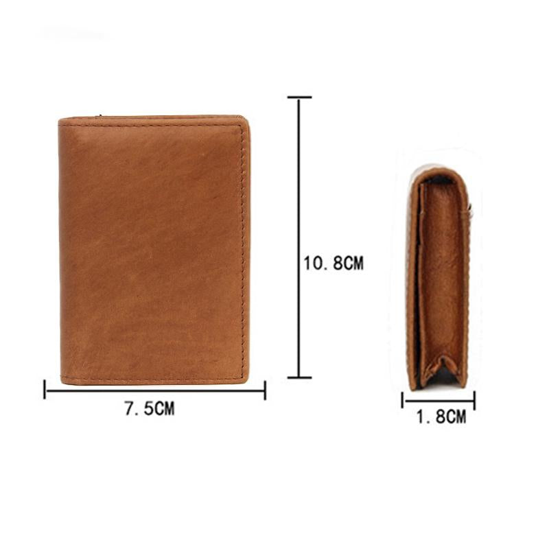 MenS Oil Wax Leather Rfid Anti-Theft Multi-Card Card Holder 75770229Y
