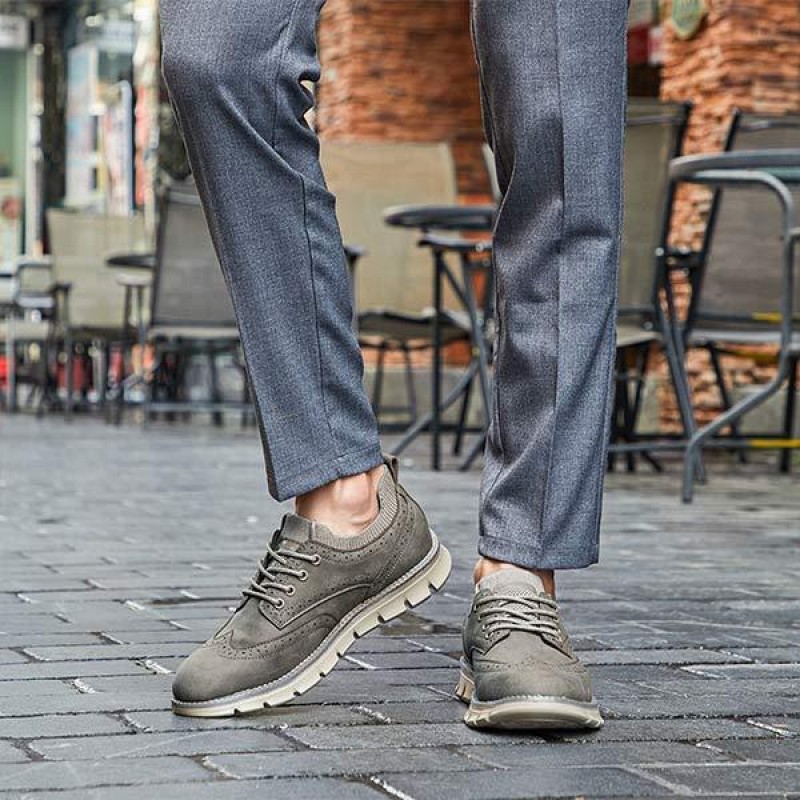 MENS BROGUE CASUAL LEATHER SHOES 08195238