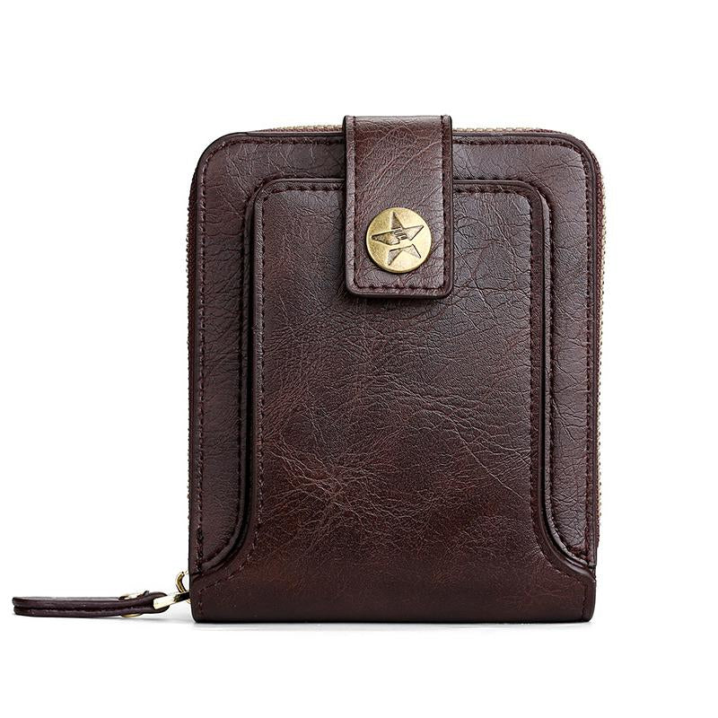 Mens Vintage Multifunctional Tri-Fold Compact Wallet 37104716Y