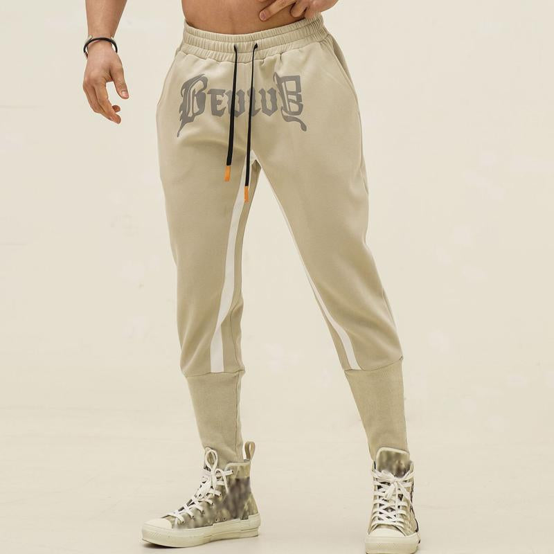 Mens Letter Print Color Block Sport Pants 33278366Y