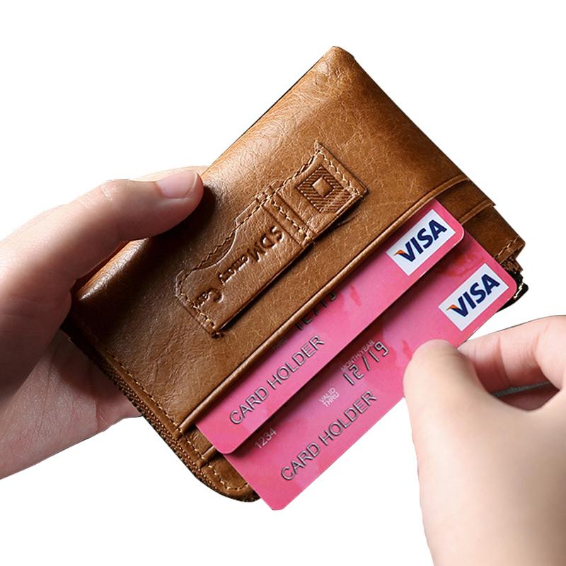 MenS Leather Rfid Multi-Function Card Slot Mini Case 69825984Y