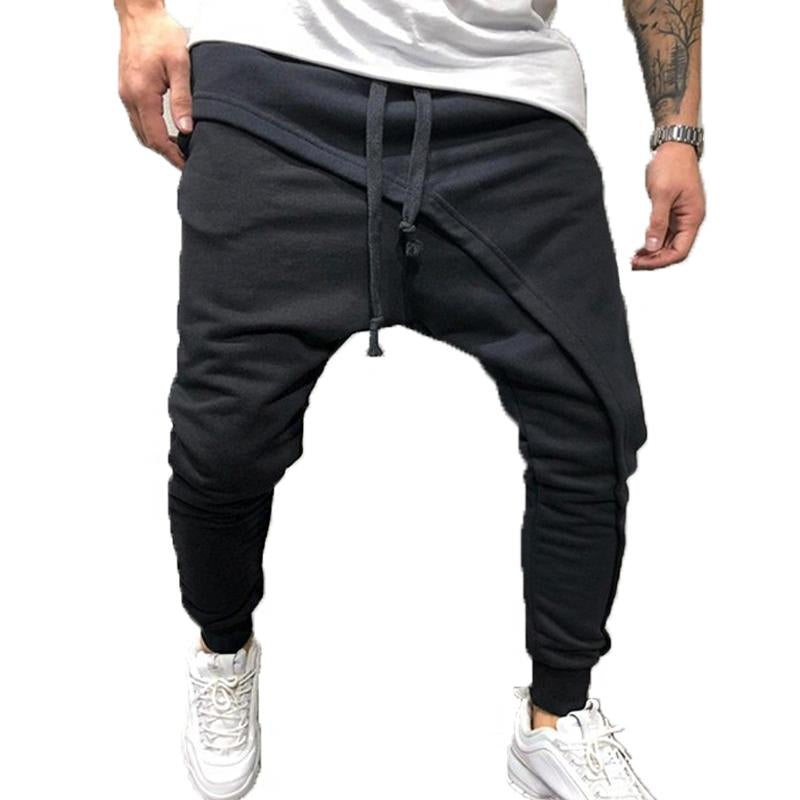 MenS Casual Layered Stitching Pants 41260363Y