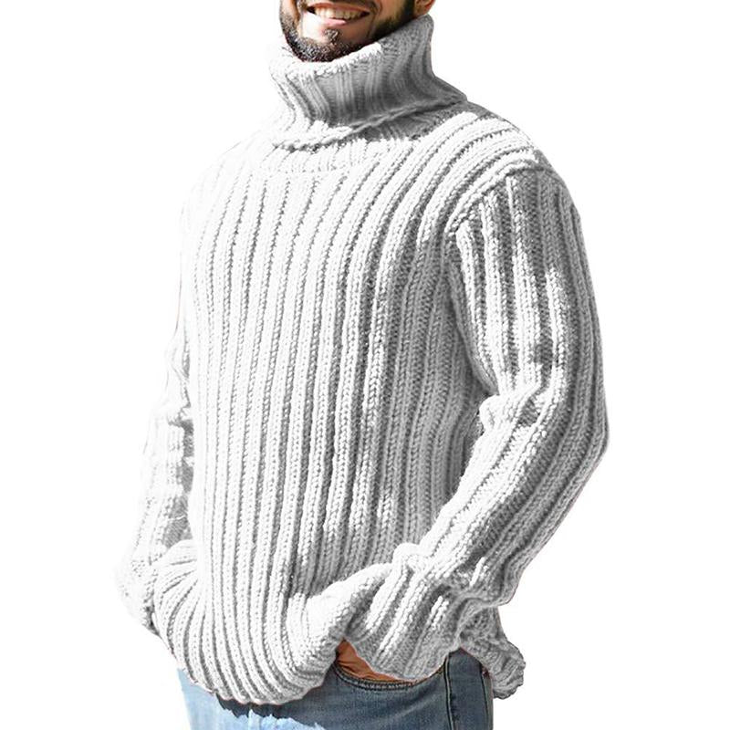 Mens Casual Turtleneck Slim Fit Knit Sweater 65577939M