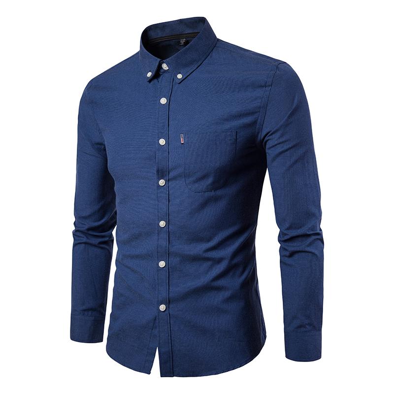 Mens Solid Color Lapel Shirt 44750186X