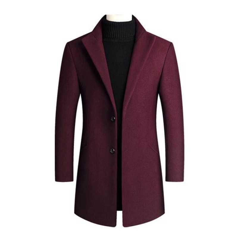 Mens Solid Color Long Lapel Blazer 63852296X