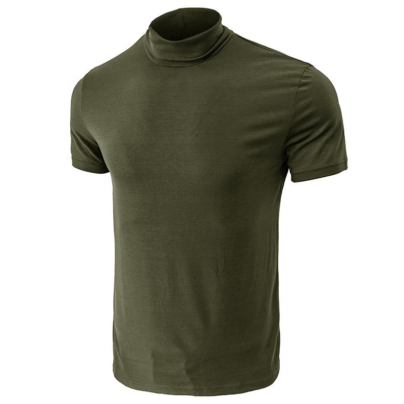 Mens Solid Color High Collar T-shirt 53081692X