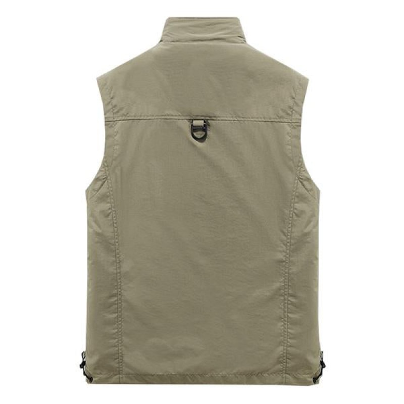 Mens Outdoor Multi-pocket Quick-drying Vest 65344280M