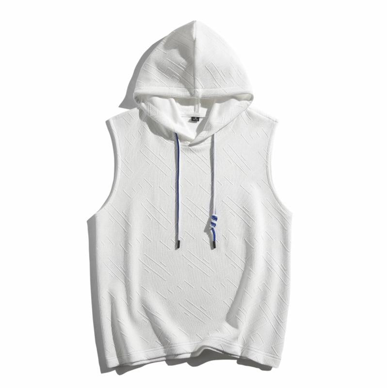 Mens Casual Thin Loose Sleeveless Hooded Sports Tank Top 53830490M