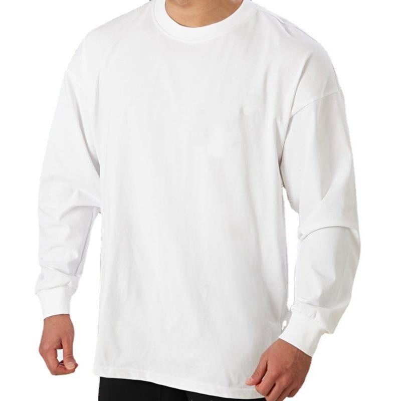 Mens Solid Color Loose Fitness Clothes Casual Pullover Sports Sweatshirt 79445663X