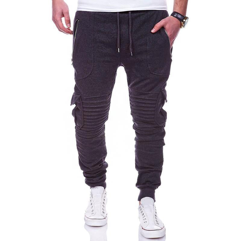Mens Pleated Multi-Pocket Pants 55783714Y