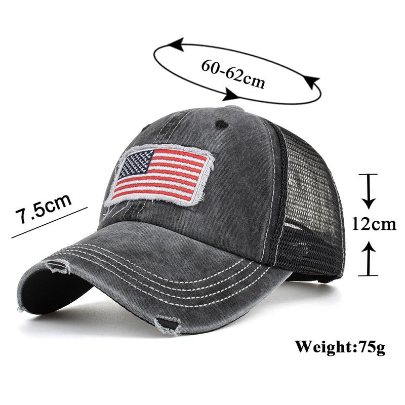 Mens Flag Baseball Cap 63437593Y