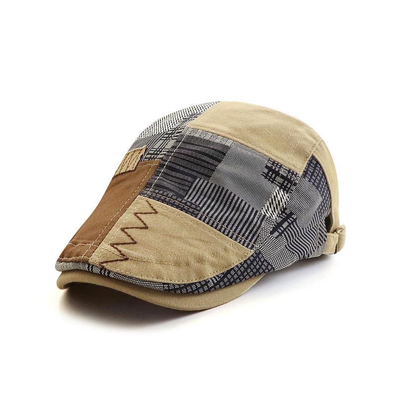 Mens Vintage Patchwork Plaid Hat 31523964M