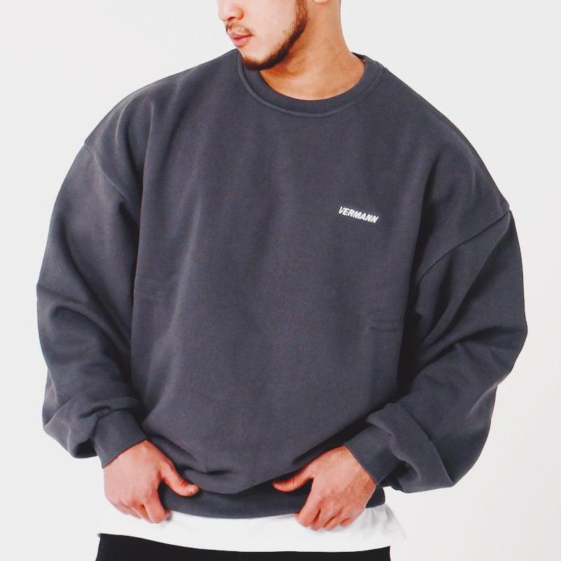 Mens Outdoor Casual Round Neck Pullover Sweatshirt 74221523X