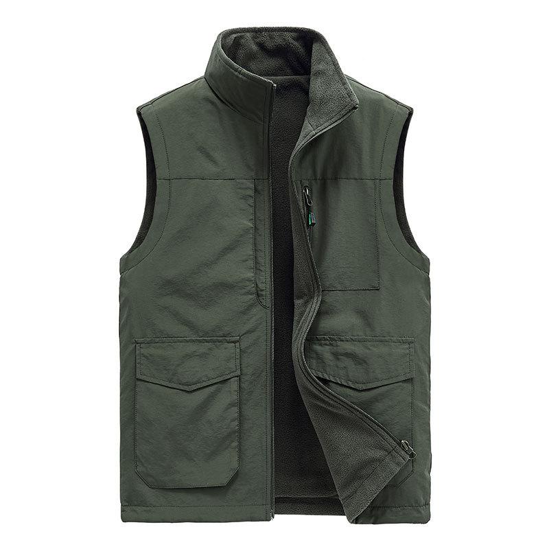 Mens Casual Reversible Polar Fleece Warm Quick Dry Vest 70897842M