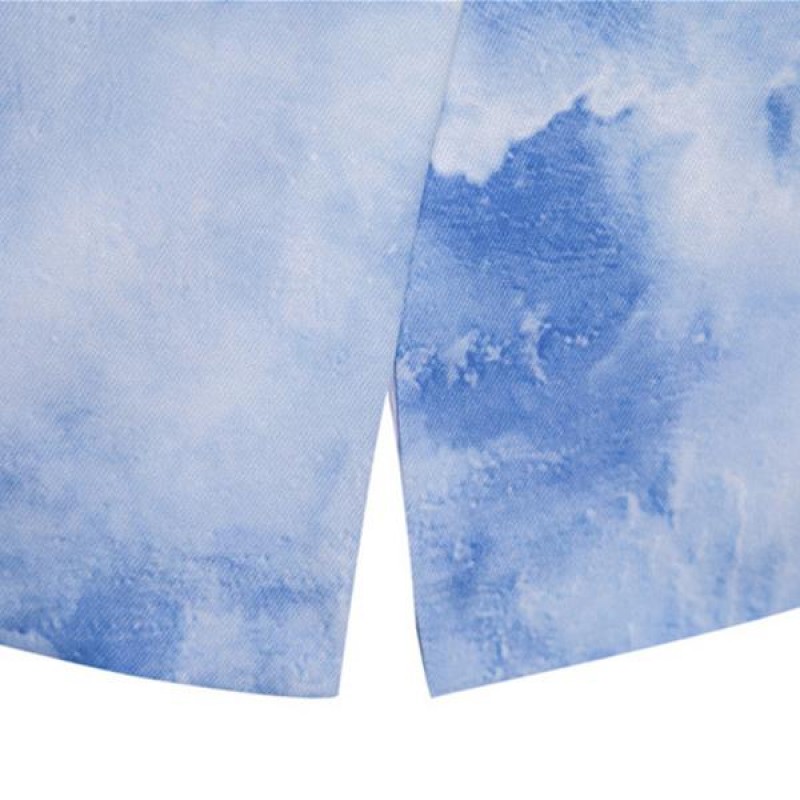 Mens Splatter Print Single Breasted Casual Blazer 03673297M