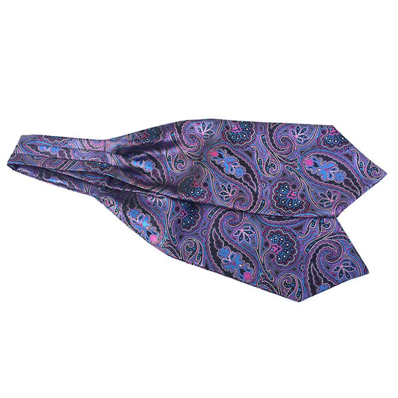Mens Vintage Paisley Jacquard Suit Shirt Collar Scarf 56954792M