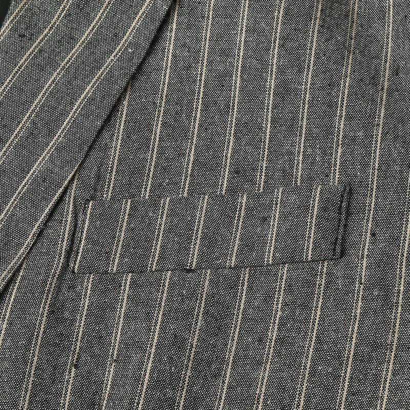 Mens Casual Striped Slim Fit One Button Blazer 18654063M
