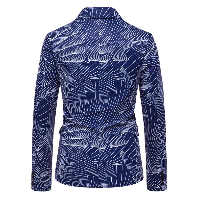 Mens Printed Multi-Pocket Blazer 17967733X