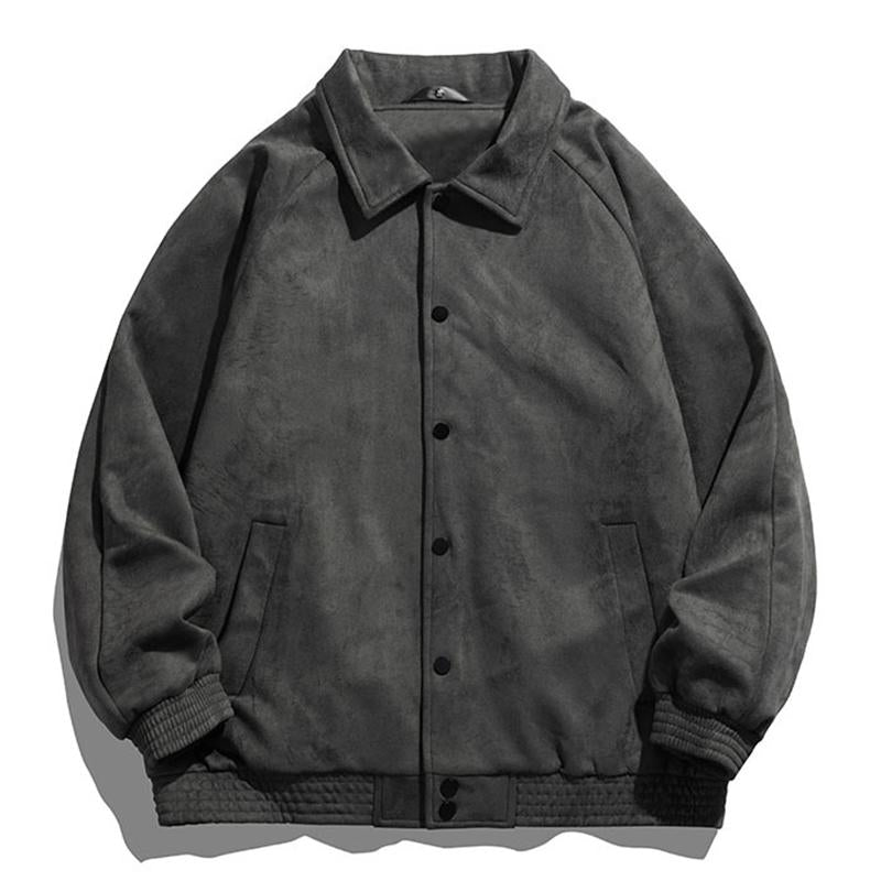 Mens Vintage Lapel Suede Jacket 03953320M