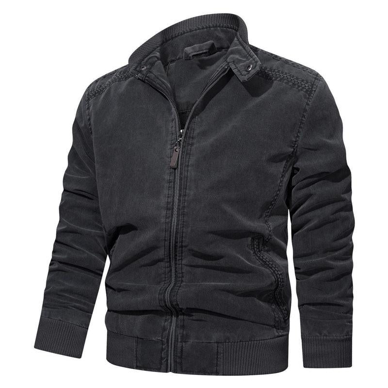 Mens Solid Color Vintage Jacket 49433085Y