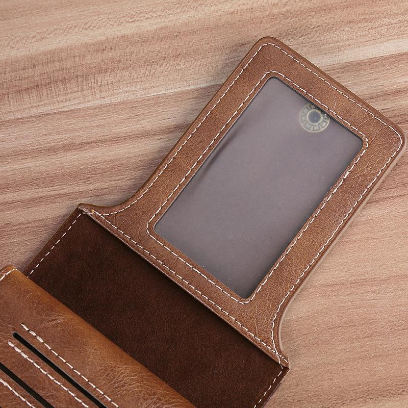 Mens Vintage Multifunctional Tri-Fold Compact Wallet 37104716Y