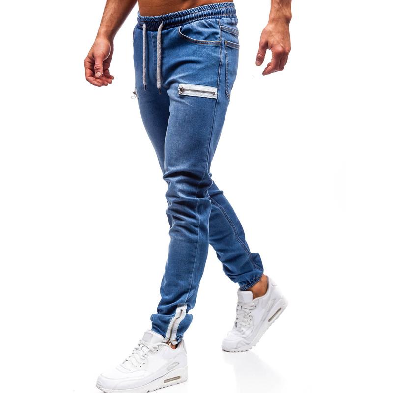 Mens Casual Panel Zipper Jeans 30303643Y