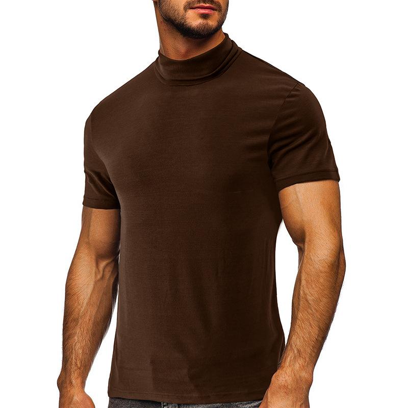 Mens Solid Color High Collar T-shirt 53081692X