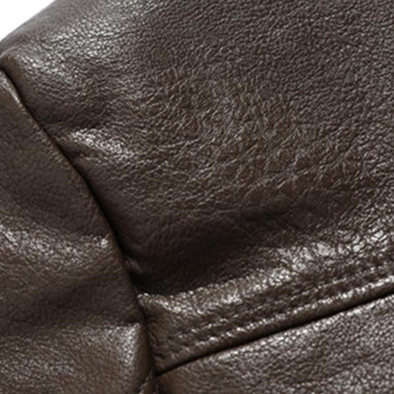 Mens Casual Lapel Fleece Thick Fur All-in-one Trench Coat 43802502M