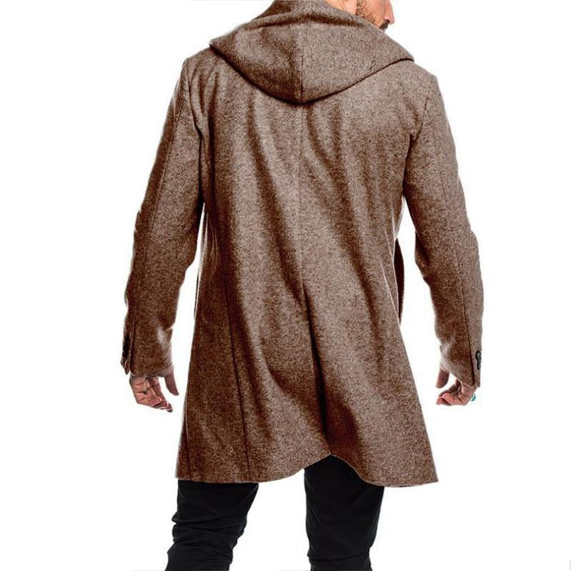 Mens Casual Hooded Double Breasted Coat 61052493M