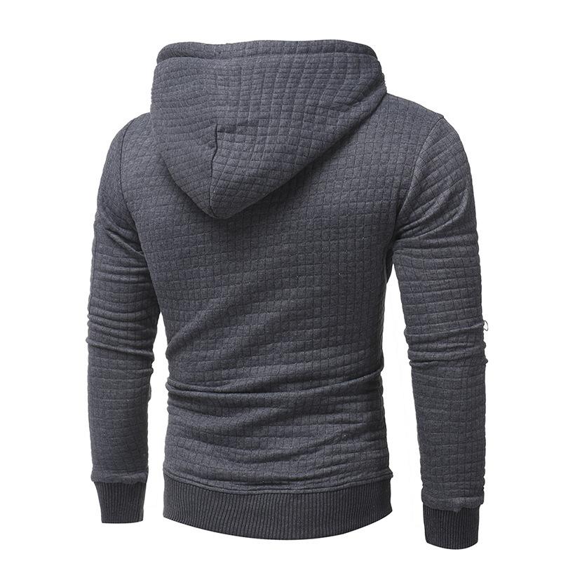 Mens Zipper Decor Loose Fit Casual Hoodie 22625474Z