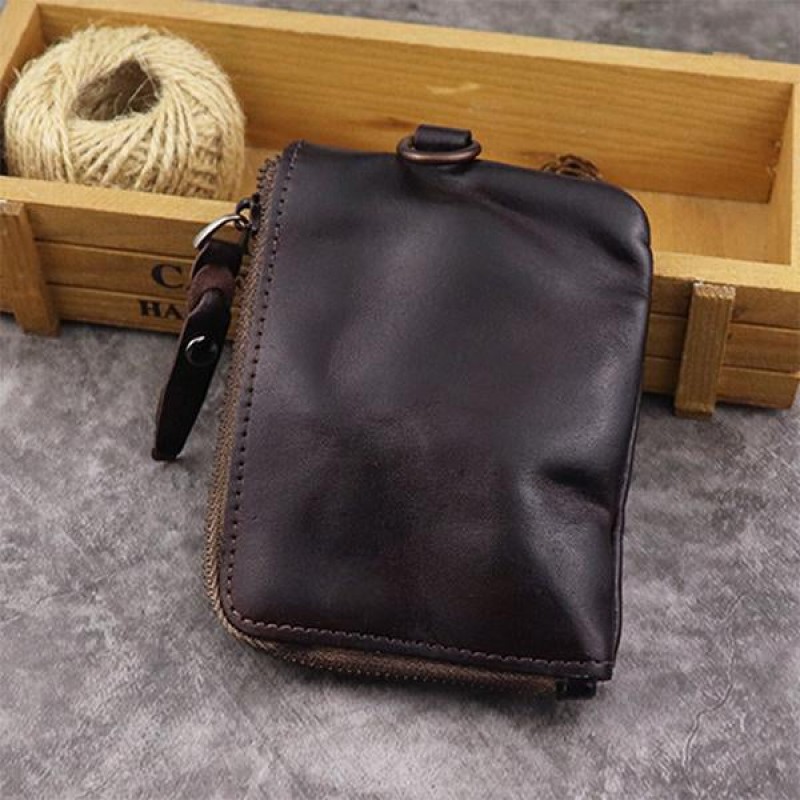 VINTAGE HANDMADE COWHIDE WALLET 65218738M