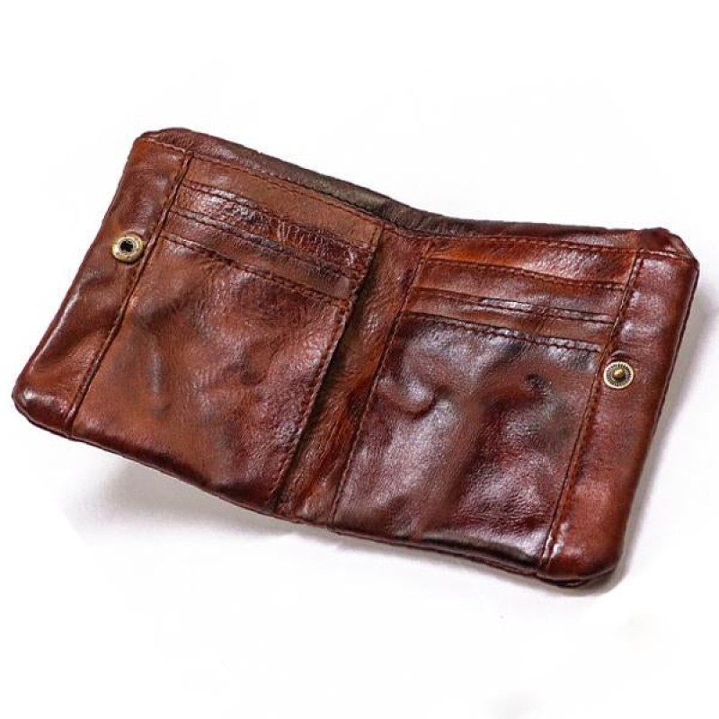 VINTAGE HANDMADE COWHIDE WALLET 88058245M