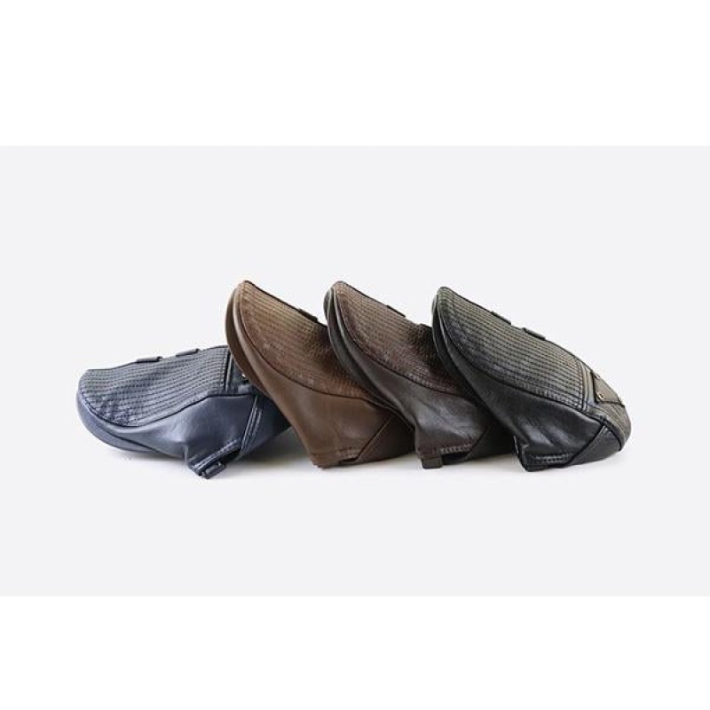 VINTAGE PANELLED LEATHER HAT 36145485X