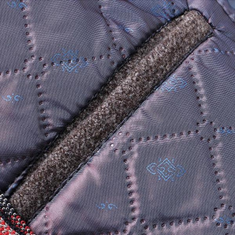 Mens Lapel Padded Scarf Woolen Coat 28461535M