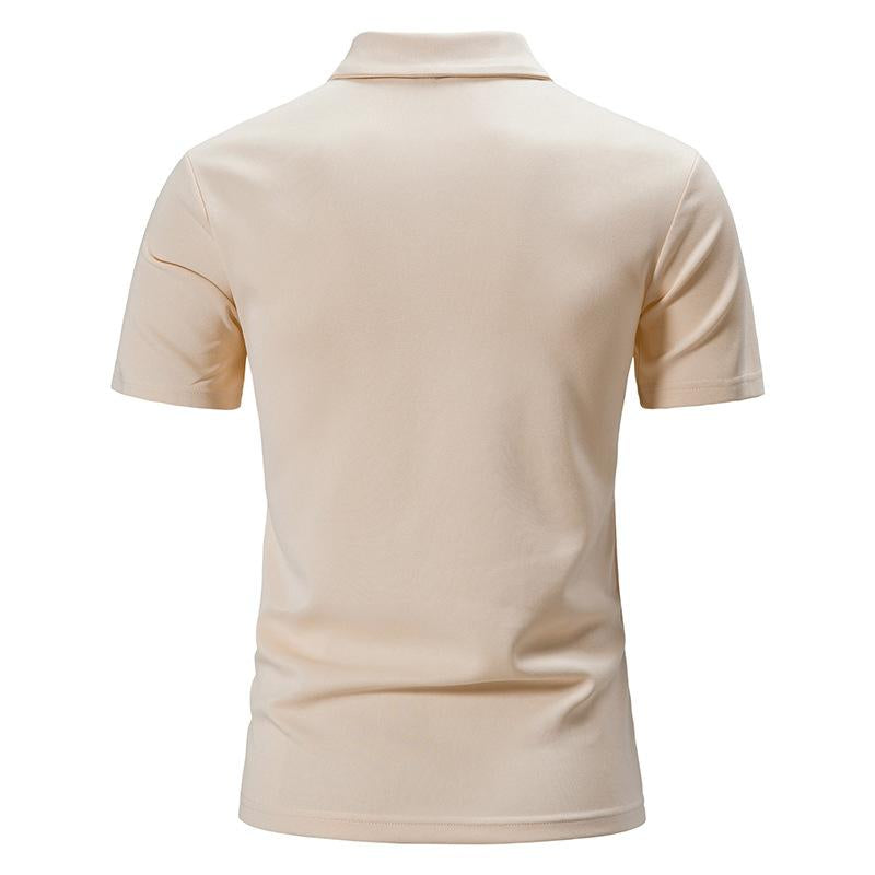 Mens Solid Color Short Sleeve Polo T-Shirt 47072291Y