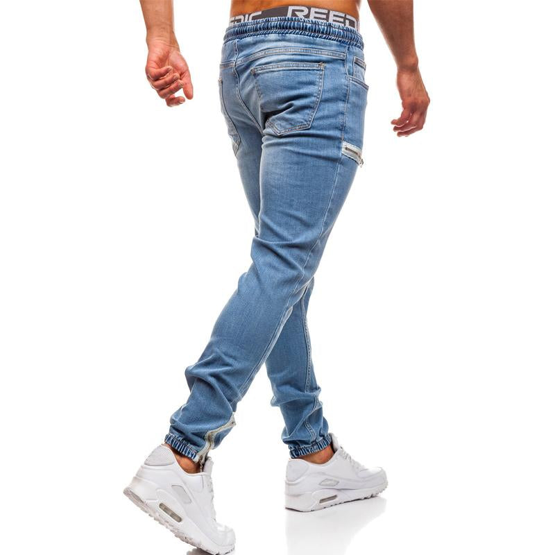 Mens Casual Panel Zipper Jeans 30303643Y