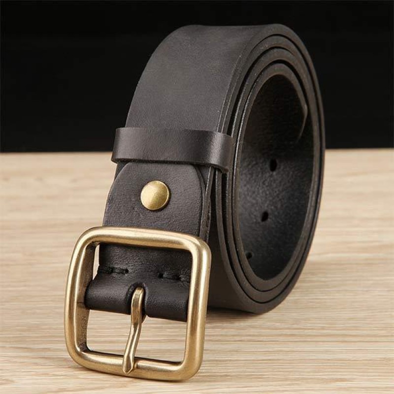 VINTAGE COWHIDE BELT 89302689W