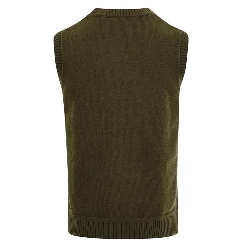 Mens Casual Solid Color Sleeveless Knitted Vest 90185489Y