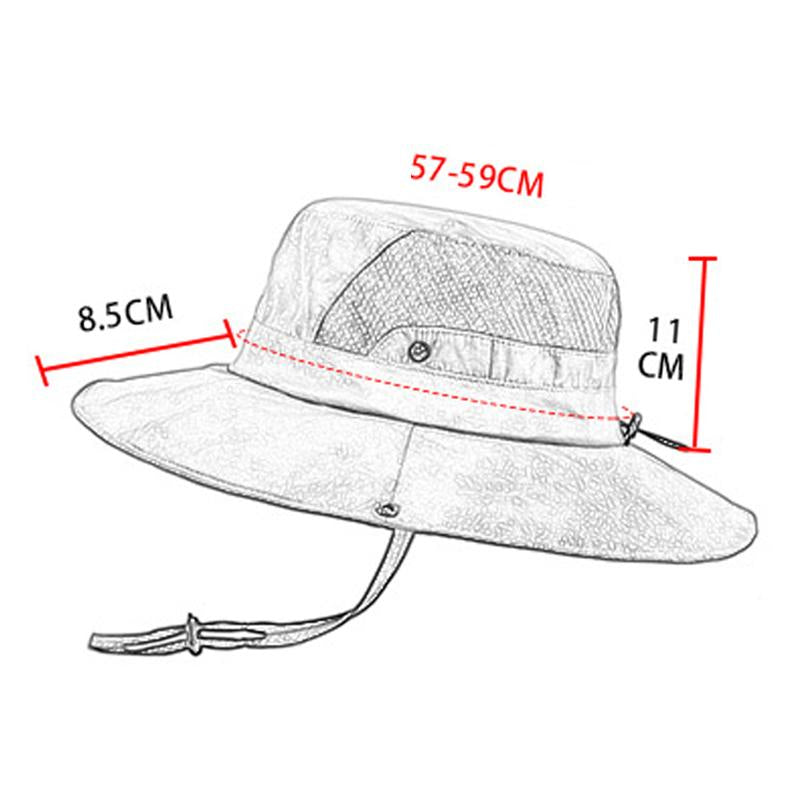 Mens Sunshade Outdoor Hat 10293094Y