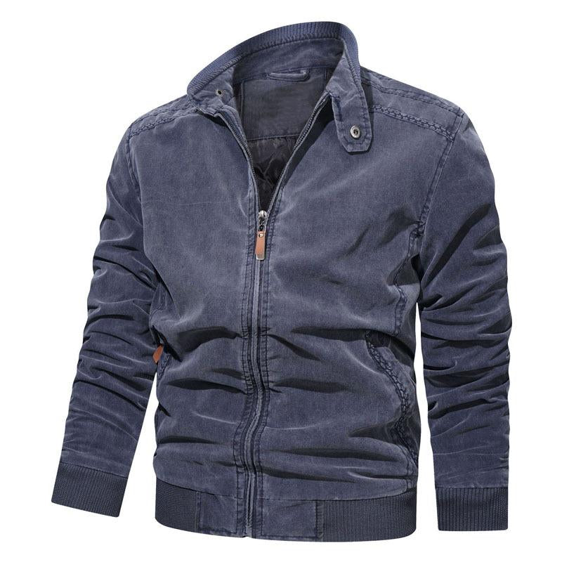 Mens Solid Color Vintage Jacket 49433085Y