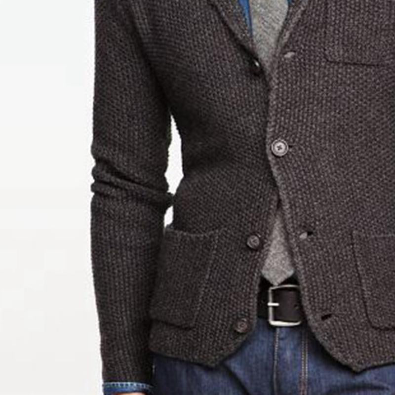Mens Knitted Vintage Long Sleeve Jacket 41740990X