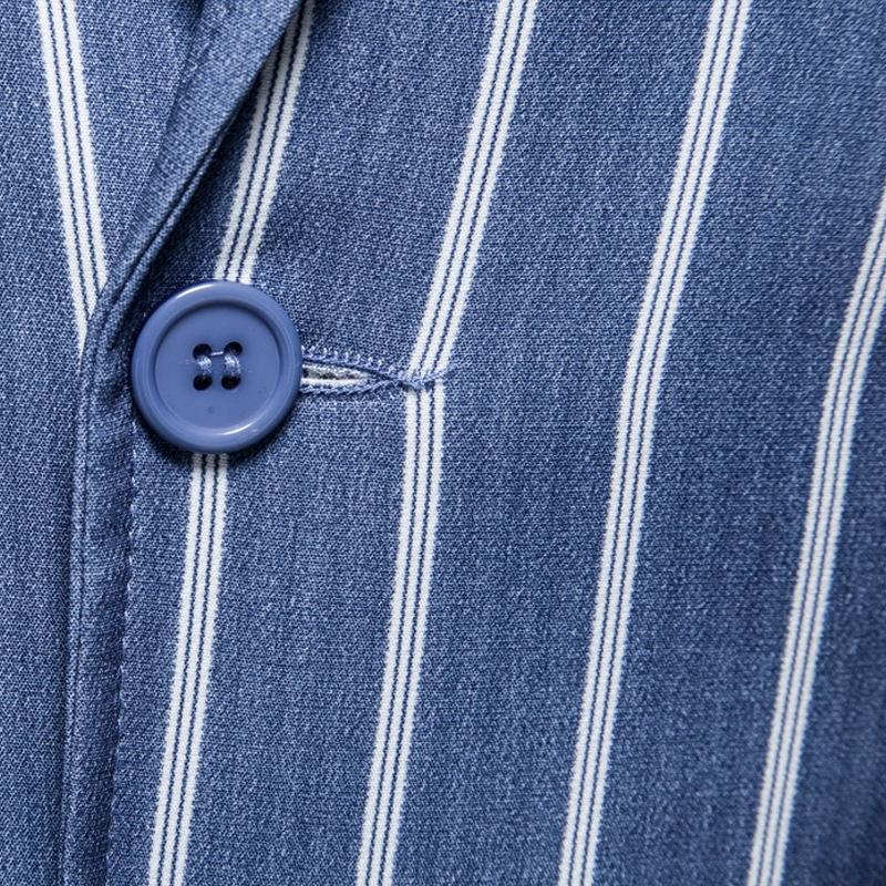 Mens Striped Print Two Button Blazer 76553355X